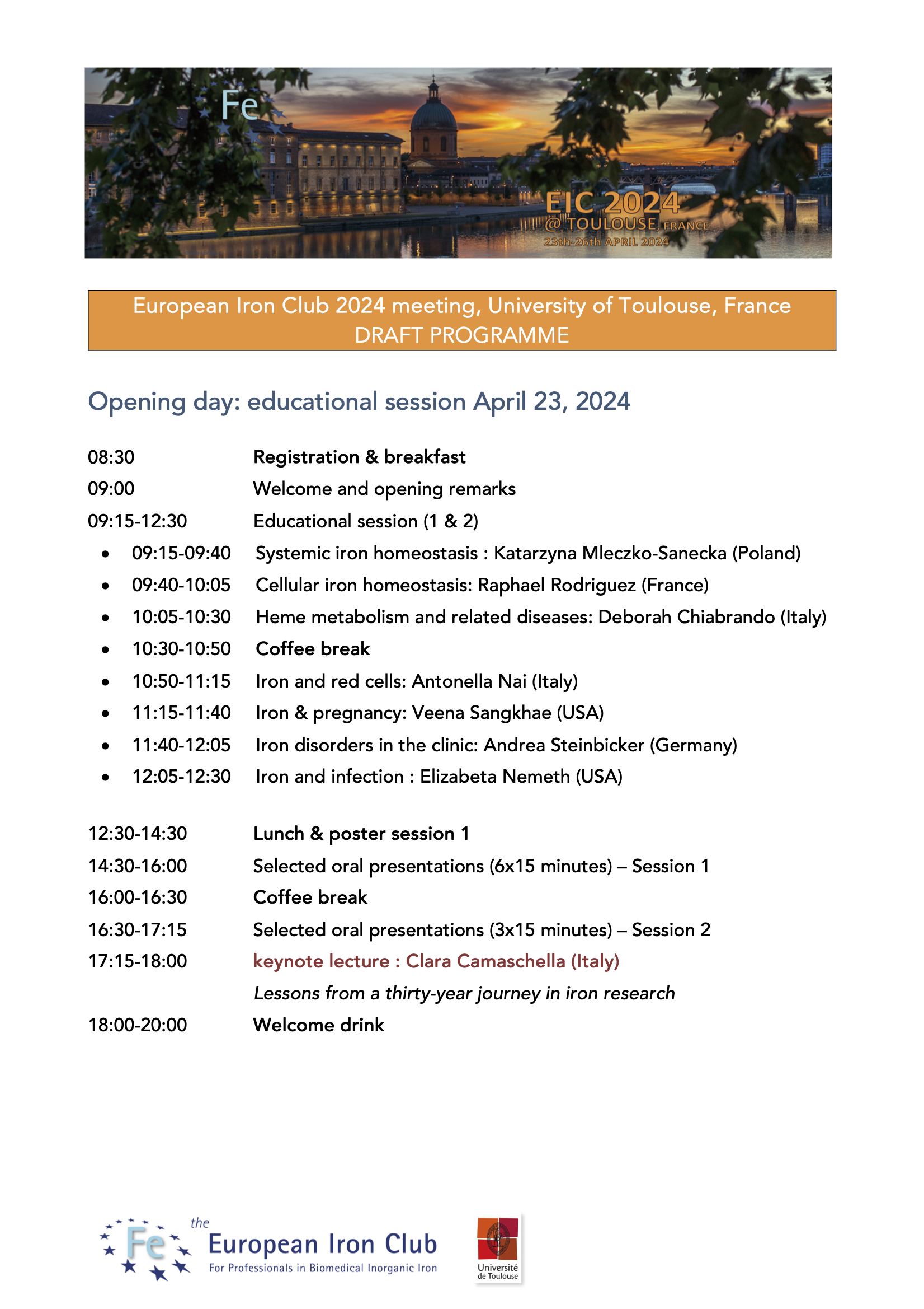 Program EIC 2024 Congress Toulouse, 2326 April 2024